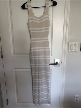 Meshki Henrietta Stripe Knit Maxi Dress.